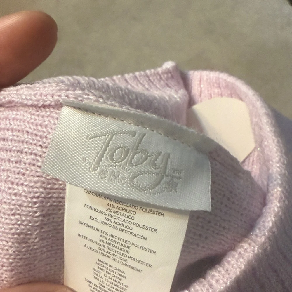 Toby Pink Floral Pom Pom Beanie Scarf & Mittens Set
